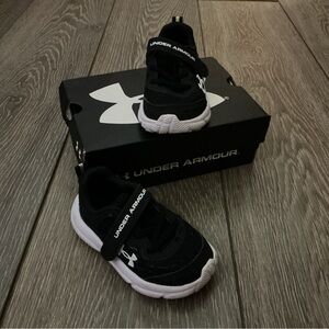 Under Armour Kids Black and White Sneakers